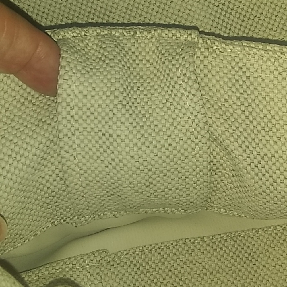 beige woven drapes